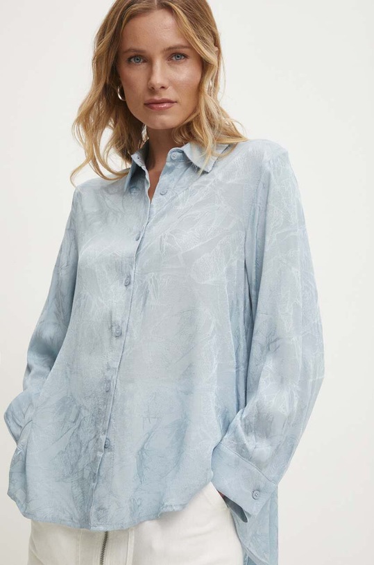 Answear Lab koszula wzorzyste niebieski b9387.iw