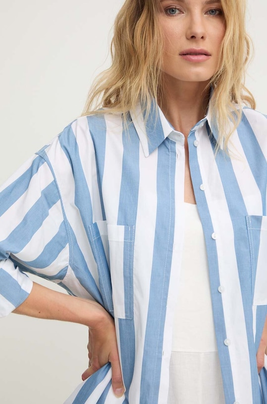 Bavlněná košile Answear.LAB pruhy bílá 6985.HWK