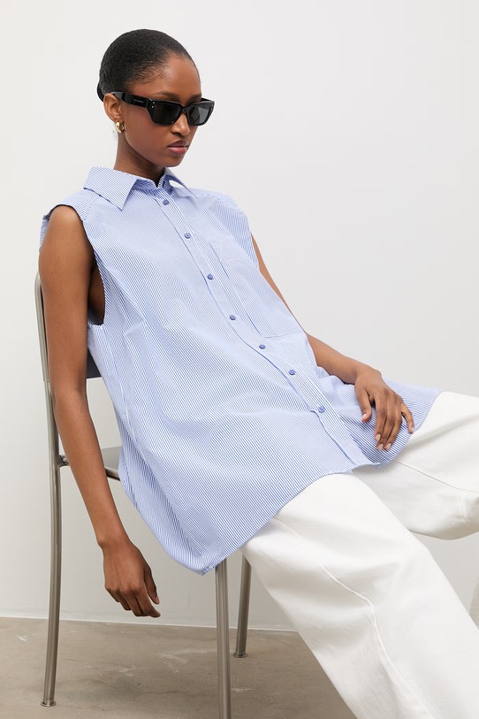 Answear.LAB koszula bawełniana bawełna niebieski 5210.TWK