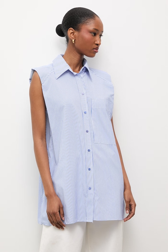 Odzież Answear.LAB koszula bawełniana 5210.TWK niebieski