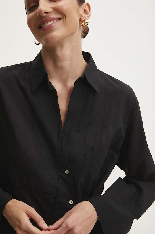 Bavlněná košile Answear.LAB černá 33554.th