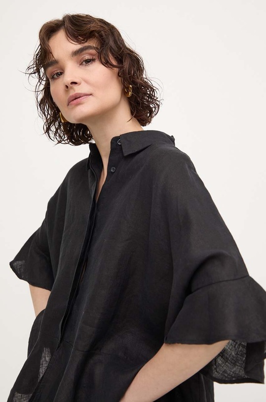 Lanena košulja Answear.LAB crna 33531.th