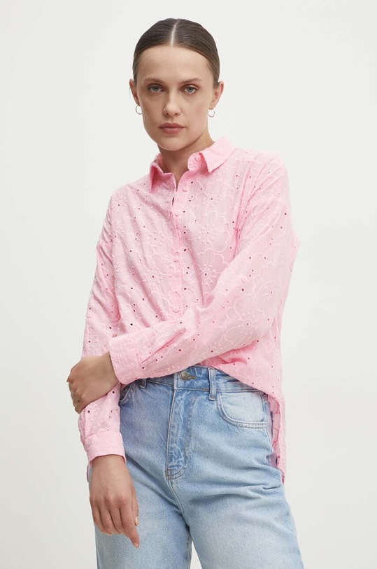 Answear Lab cămașă din bumbac roz SHPKWI.TKK