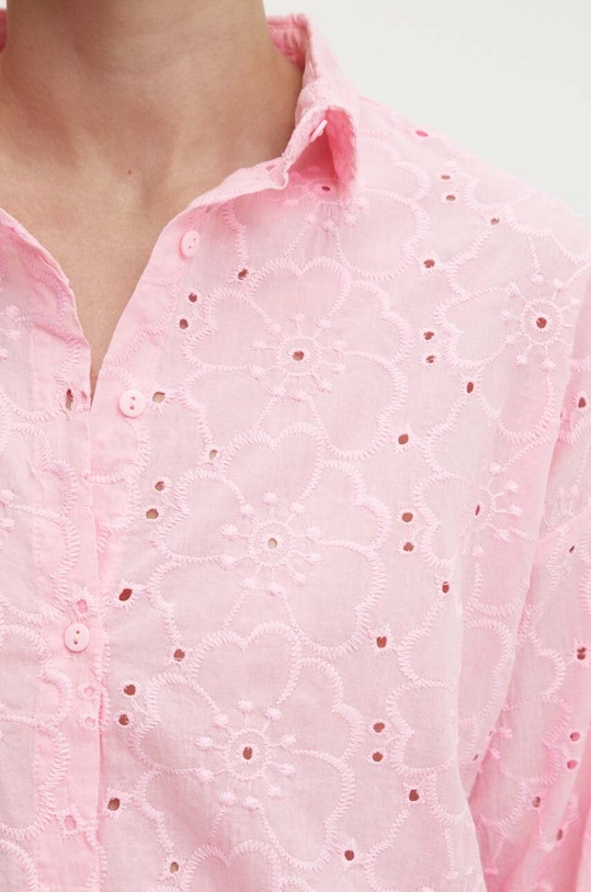 Answear Lab cămașă din bumbac SHPKWI.TKK roz