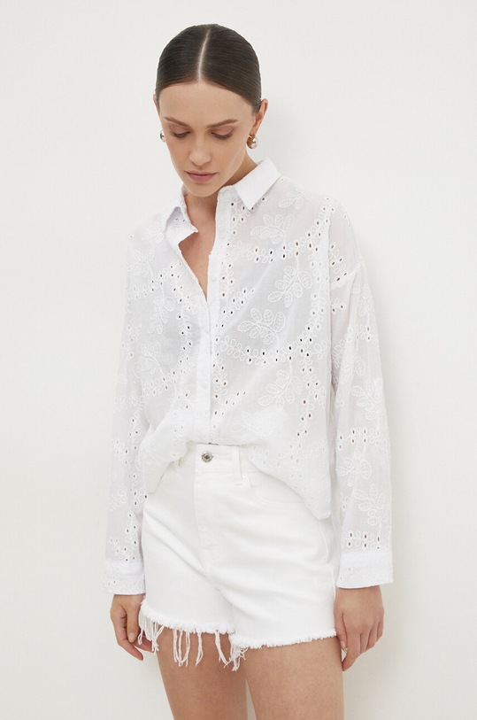 Answear Lab koszula bawełniana bawełna biały shpli.TKK