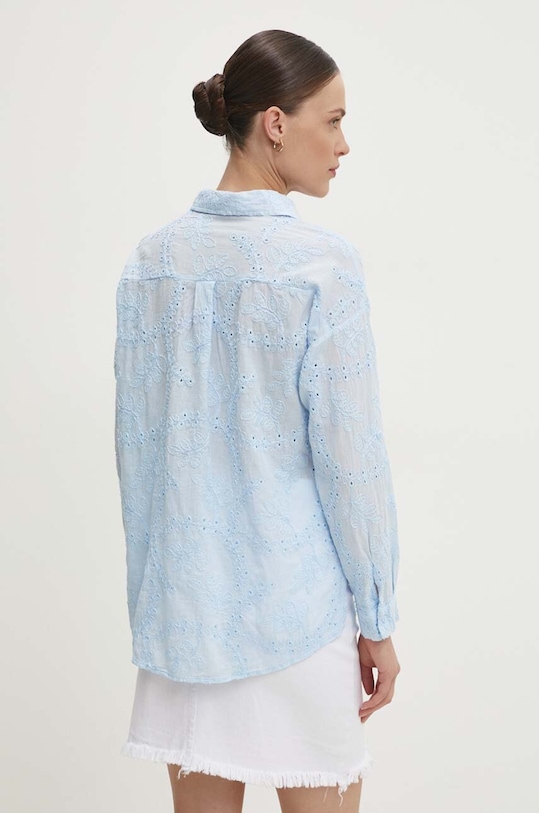 Odzież Answear Lab koszula bawełniana shpli.TKK niebieski