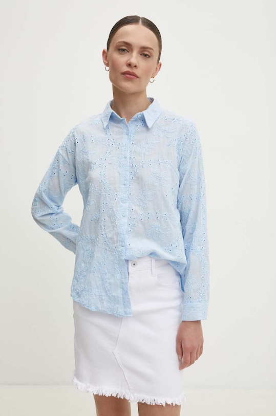 Answear Lab koszula bawełniana niebieski shpli.TKK