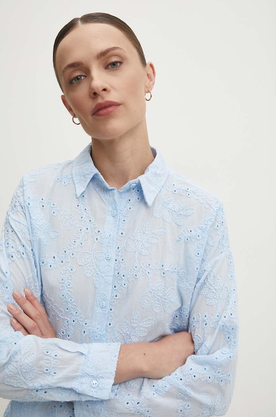 Answear Lab koszula bawełniana shpli.TKK niebieski