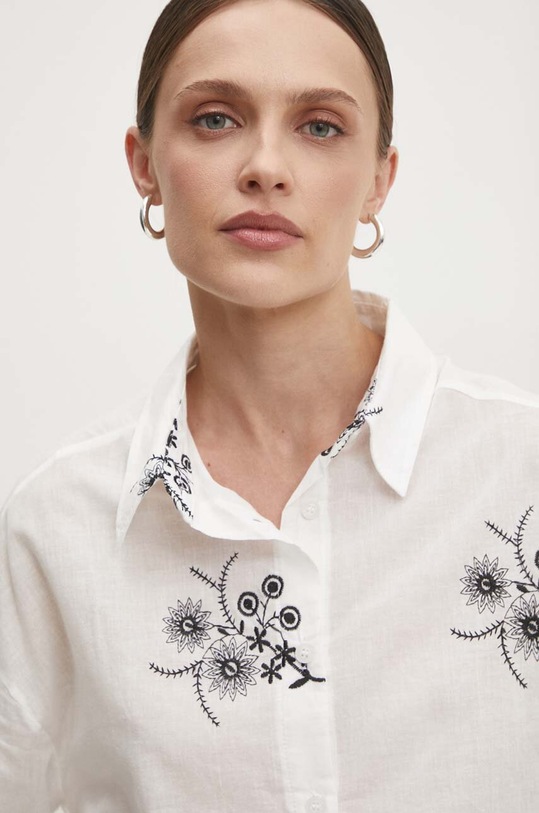 Answear Lab cămașă din bumbac alb 18418.tjs