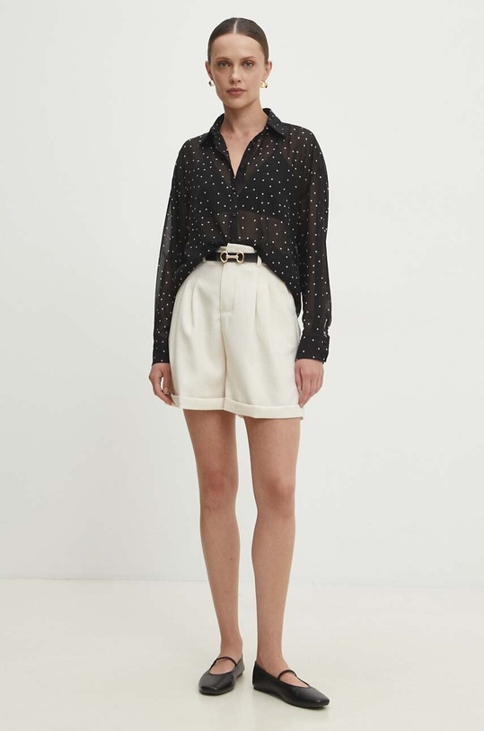 Košile Answear.LAB LSH.272DOTTIBLK.ums černá WZ24