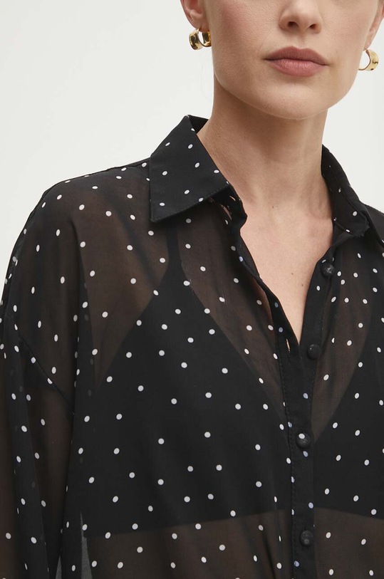 Košile Answear.LAB LSH.272DOTTIBLK.ums černá