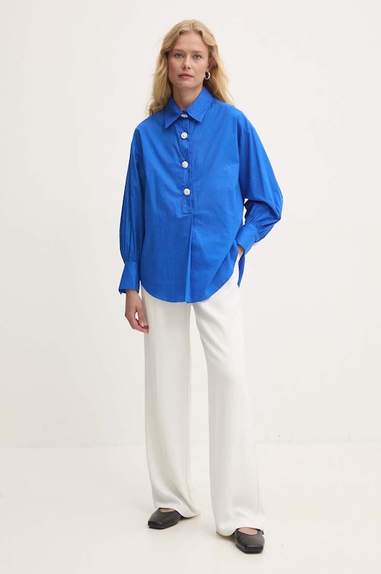 Bavlněná halenka Answear.LAB AGK.3713.hms modrá WZ24