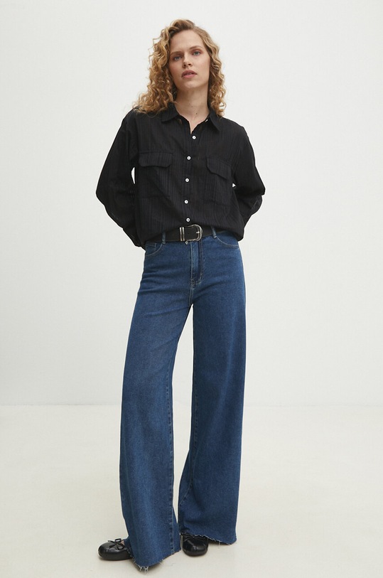Answear.LAB koszula bawełniana 3695T.fh czarny WZ24