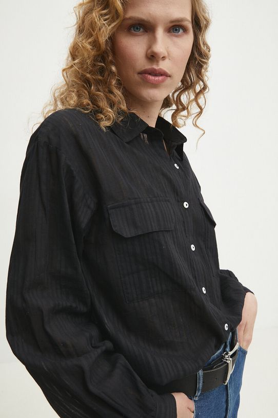Answear.LAB koszula bawełniana czarny 3695T.fh