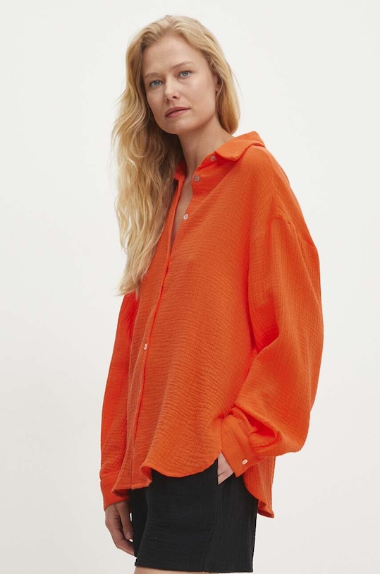 Answear Lab cămașă din bumbac portocaliu 15335.2.fh
