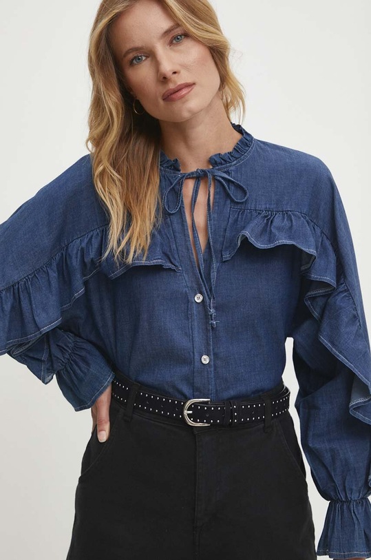 Answear Lab cămașă 92085.ims albastru WZ24