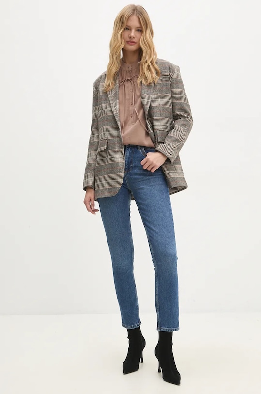 Blúzka Answear.LAB sw762175220.ims hnedá WZ24