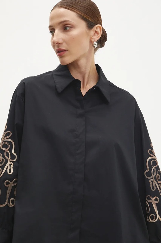 Bavlněná košile Answear.LAB černá 13513.hos