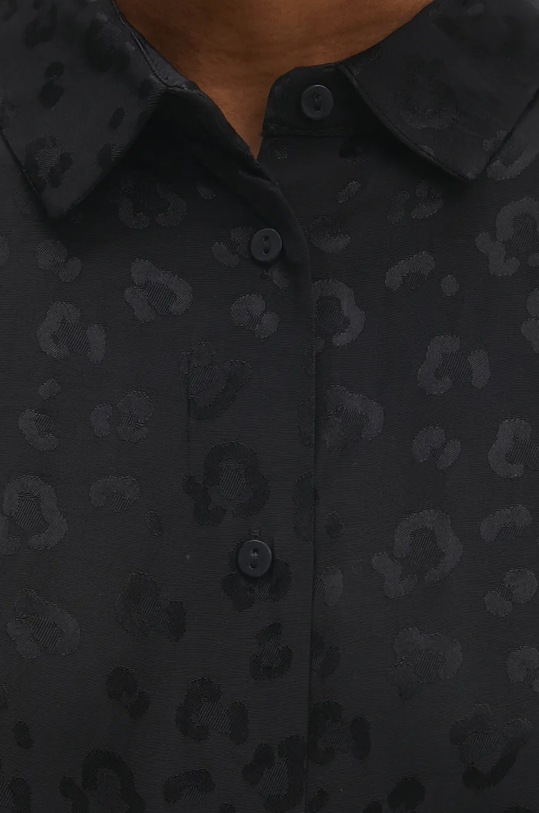 Answear Lab cămașă 6341.tms negru WZ24