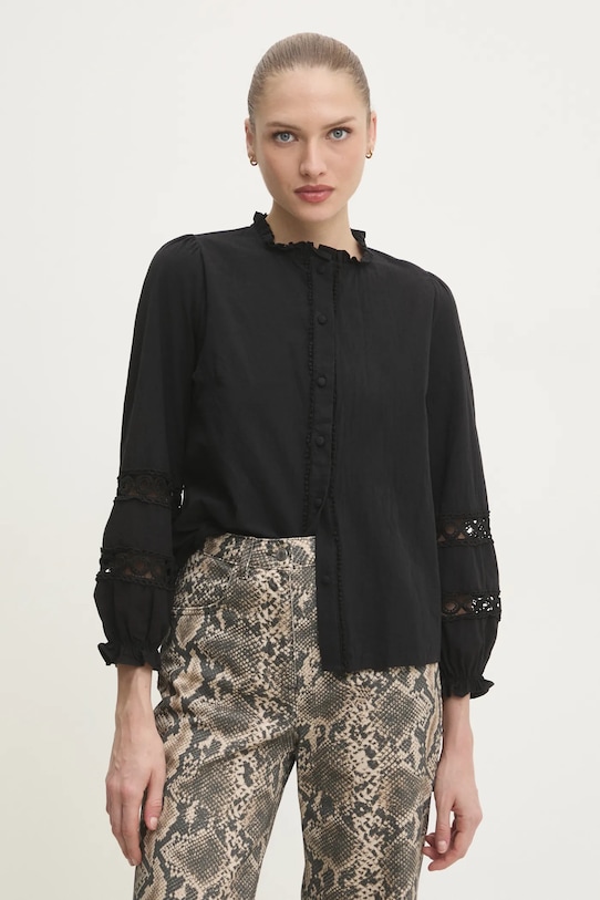 Bavlněná košile Answear.LAB nášivka černá r.01.18..flk