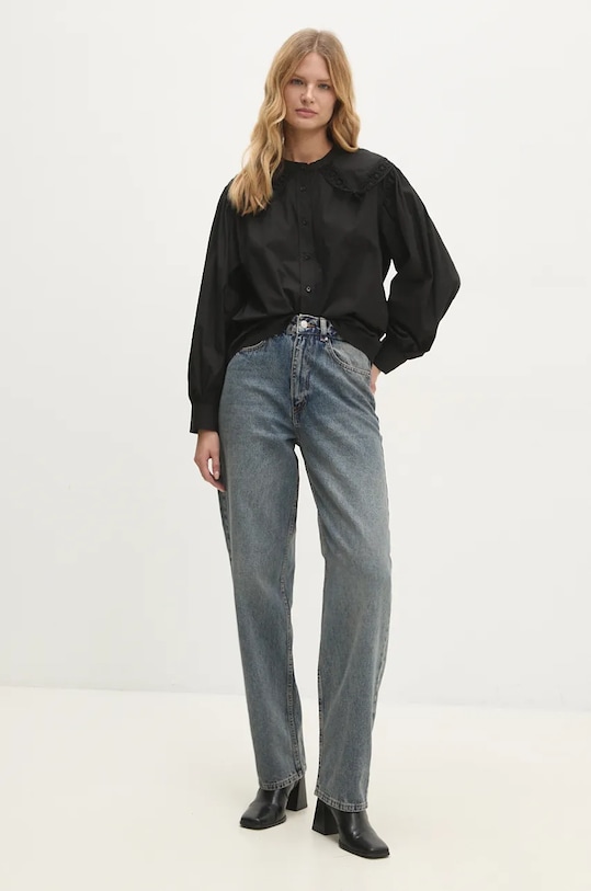 Bavlnená košeľa Answear.LAB 5.tos čierna WZ24