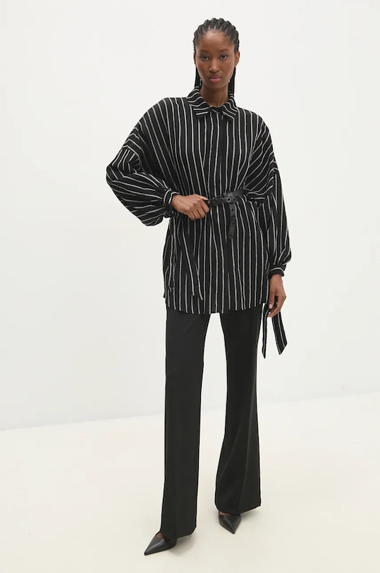 Сорочка Answear.LAB довгий чорний hay2.tos