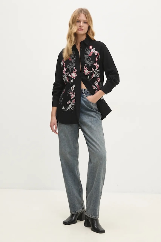 Košile Answear.LAB sng.of.tos černá WZ24