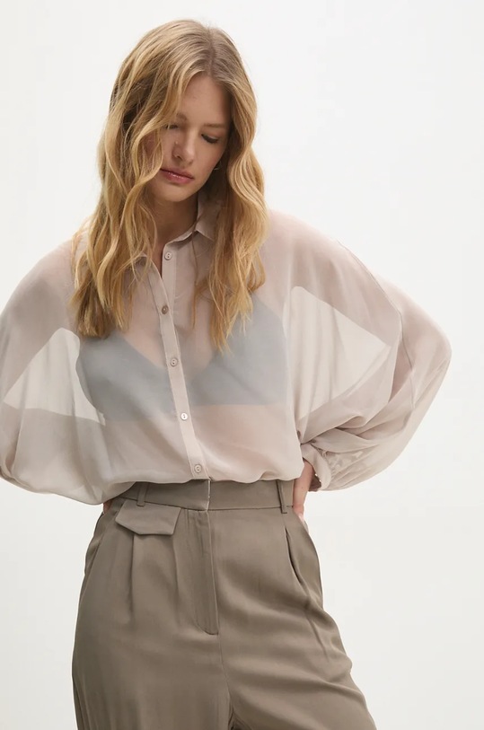 Сорочка Answear Lab sng.lf.tos бежевий