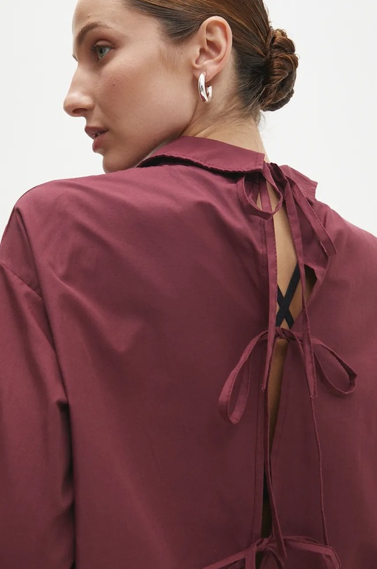 Βαμβακερό πουκάμισο Answear.LAB μπορντό g0138.4v.IKK