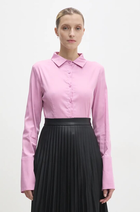Сорочка Answear Lab довгий рожевий pk2578.ilk