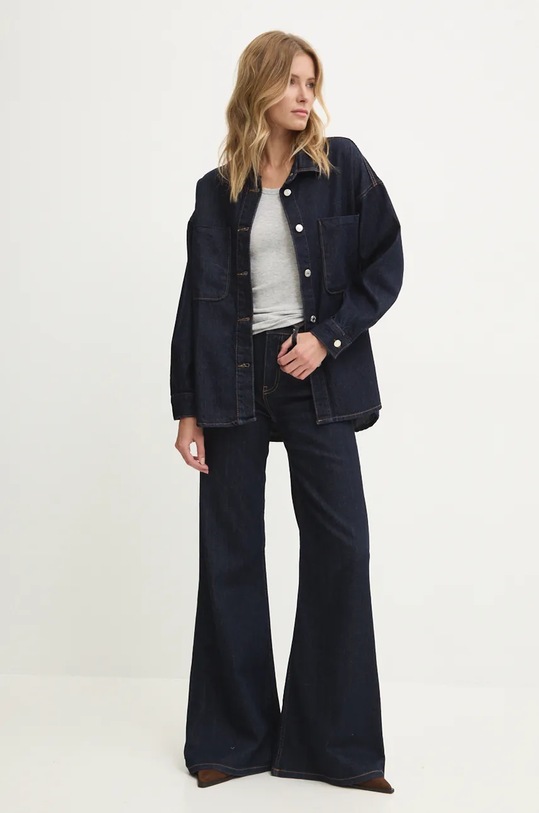 Answear Lab koszula jeansowa 19424.tlk granatowy WZ24