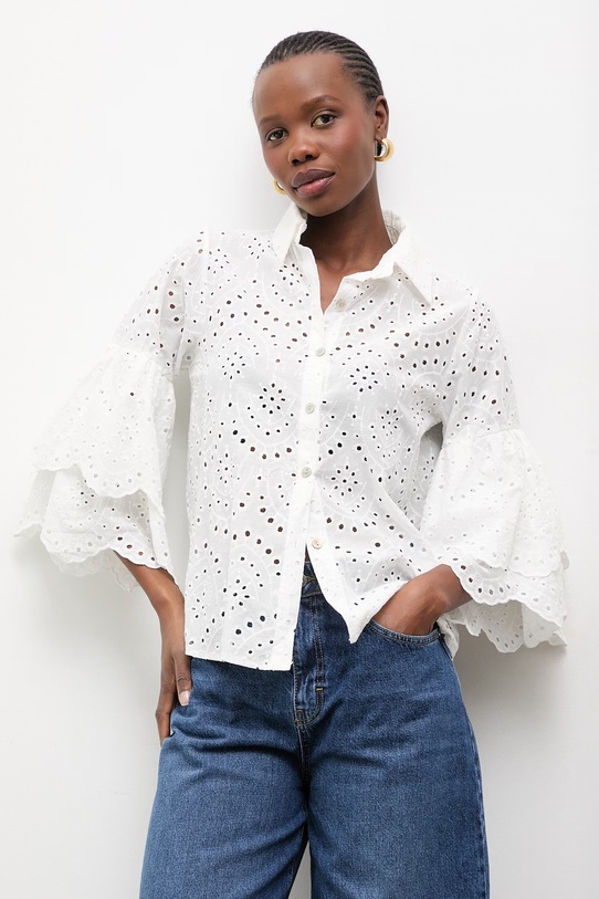 Answear.LAB koszula bawełniana bawełna biały 3972.iak