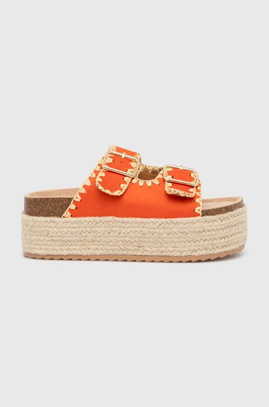 Answear Lab klapki 5-8 cm pomarańczowy a216.ijs