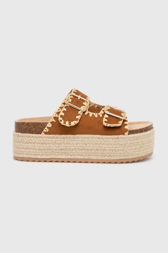 Answear Lab klapki 5-8 cm brązowy a216.ijs