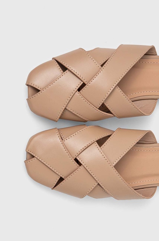 Answear Lab klapki beżowy ln41.fms