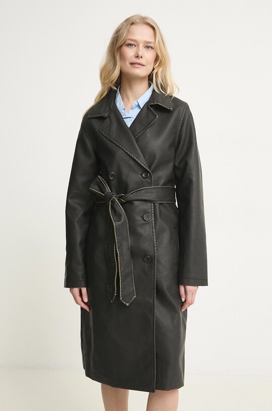 Answear.LAB płaszcz nieocieplane brązowy LJK.CHERRI.ums