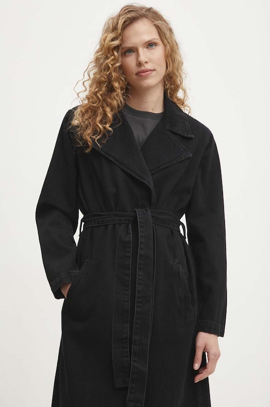 Rifľový kabát Answear.LAB 65332..TMS čierna WZ24