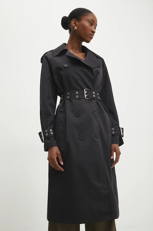 Trenčkot Answear.LAB trenčkot čierna 8645.frlk