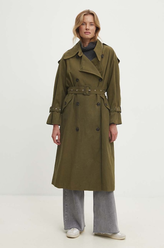 Answear Lab trenci din denim cu captuseala verde 3492.frlk