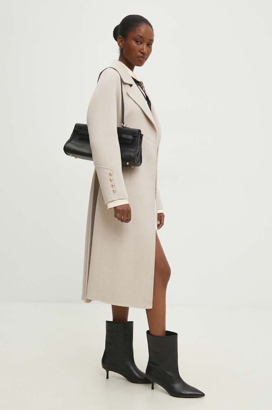 Vlněný kabát Answear.LAB 3017.fos béžová WZ24