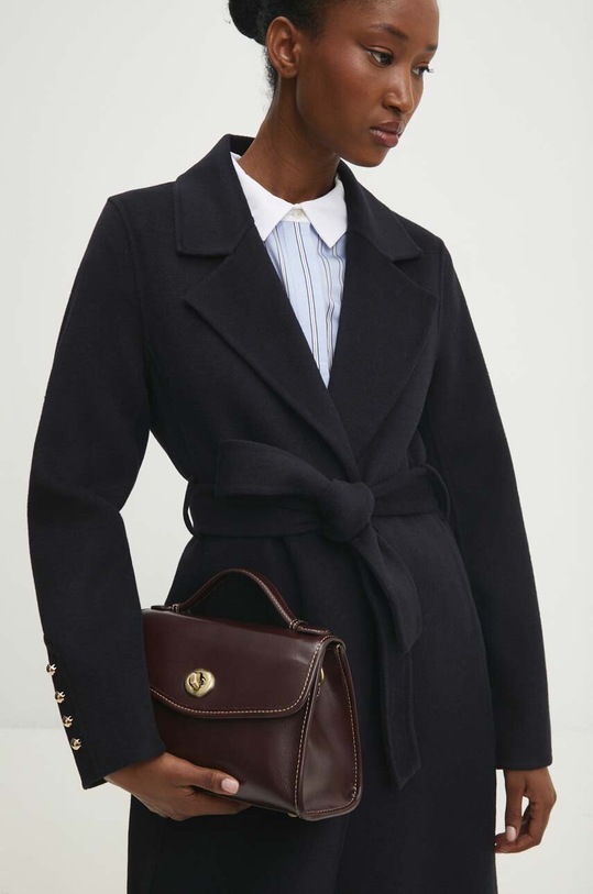 Vlněný kabát Answear.LAB 3017.fos námořnická modř