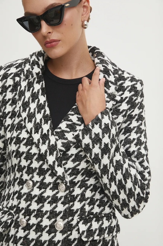 Kabát s prímesou vlny Answear.LAB čierna v.2347.a.fos