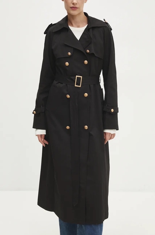 Trenčkot Answear.LAB 1158.TLK čierna WZ24