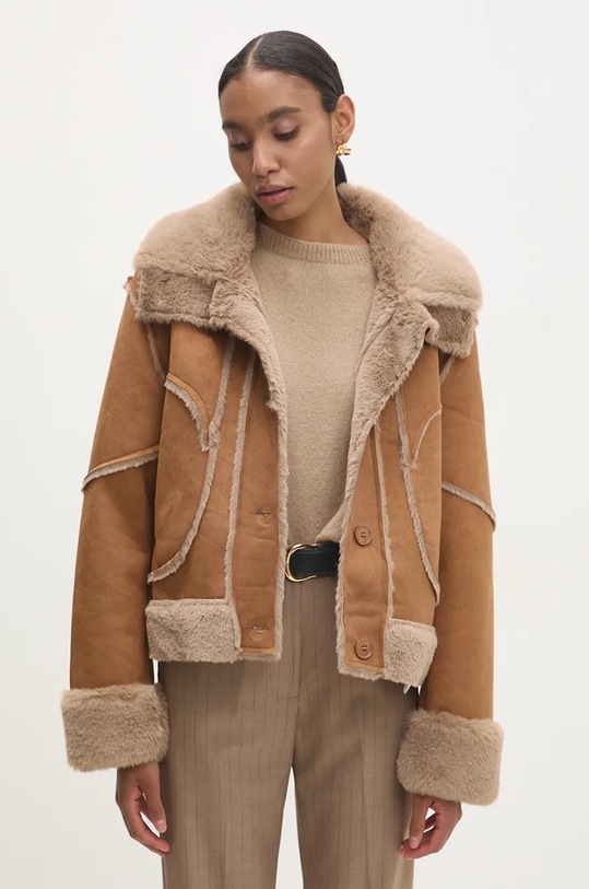 Answear.LAB płaszcz pozostałe brązowy 5058.ios