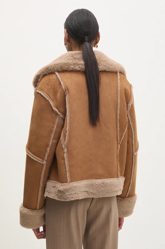 Odzież Answear.LAB płaszcz 5058.ios brązowy