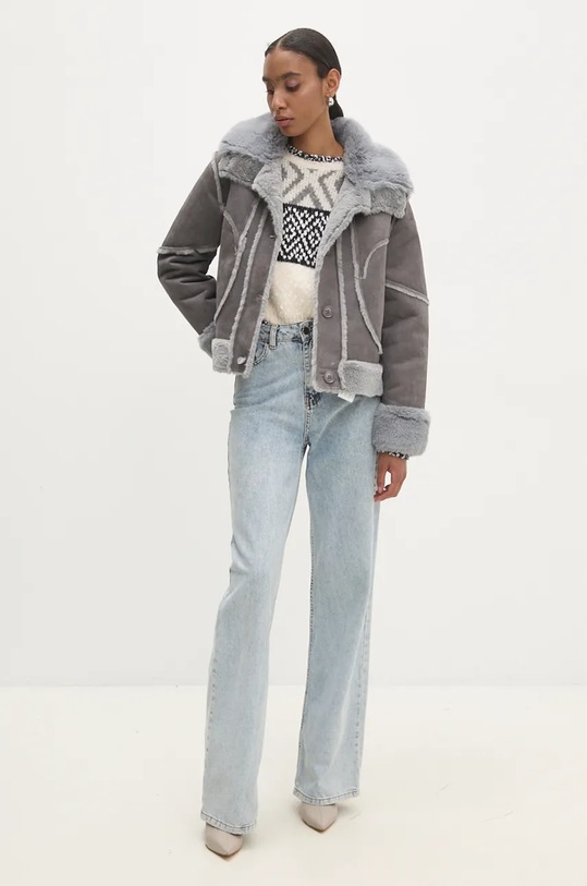 Answear.LAB płaszcz 5058.ios szary WZ24