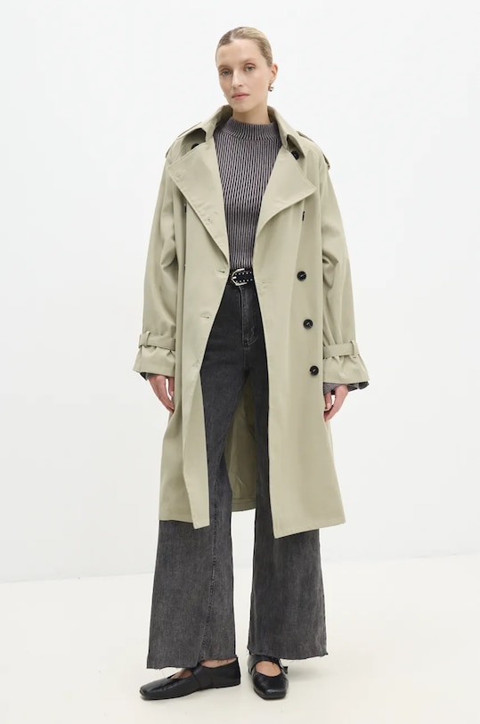 Answear Lab trencz bawełniany nieocieplane zielony 4368.ims