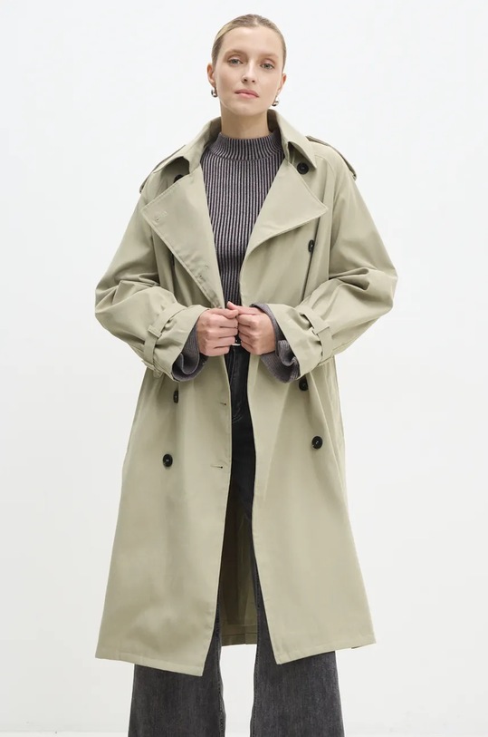 Answear Lab trencz bawełniany zielony 4368.ims