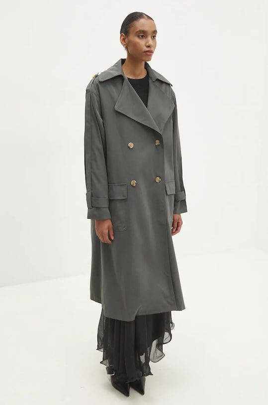 Answear.LAB trencz bawełniany nieocieplane szary 5106.ims