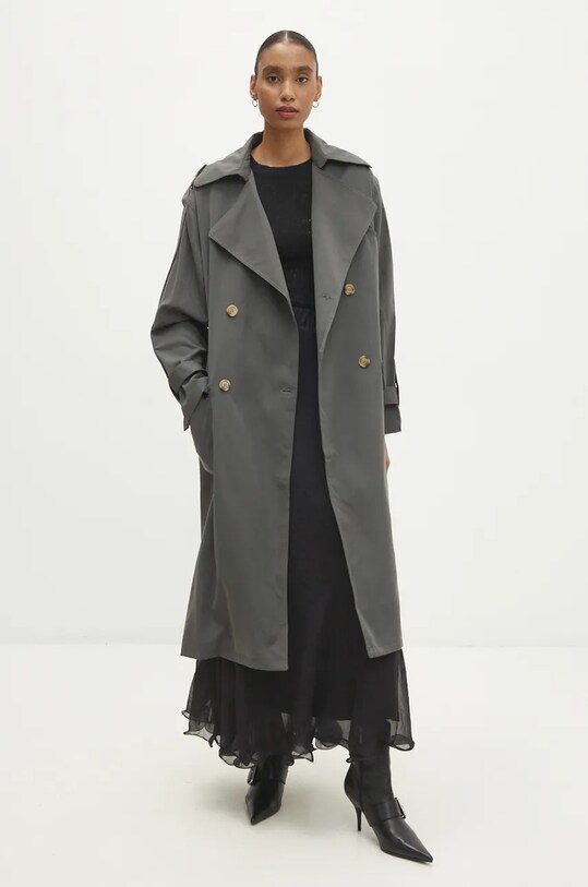 Answear.LAB trencz bawełniany szary 5106.ims